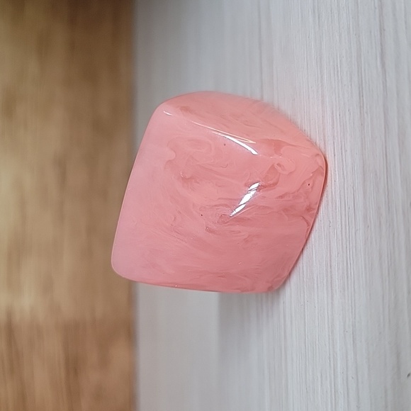 SALMON PINK MARBLED RING - Picture 4 of 9